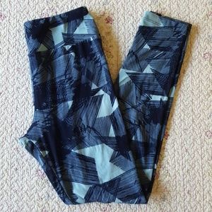 EUC - LuLaRoe (OS) black and mint green leggings